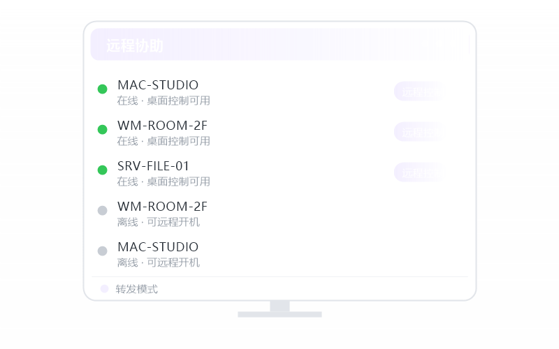 公司的电脑·远程开机示意