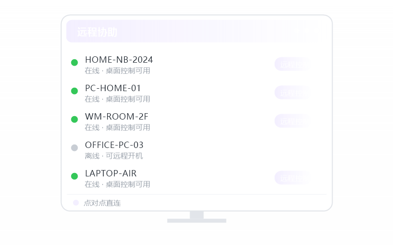 鸿蒙 NEXT·被控端显示离线 排查示意